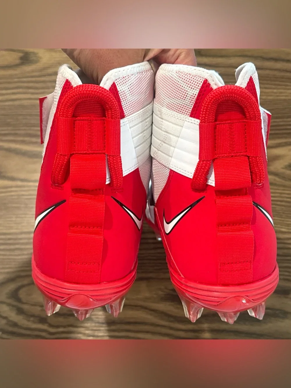 Size 13 Nike Force Savage Elite 2 Football Cleats White/Red BV3962-106